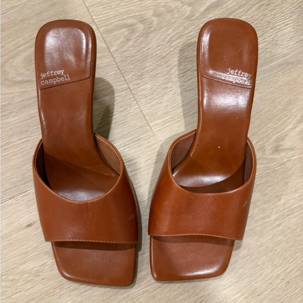 “Anthropologie exclusive minimalist square-toe mule”